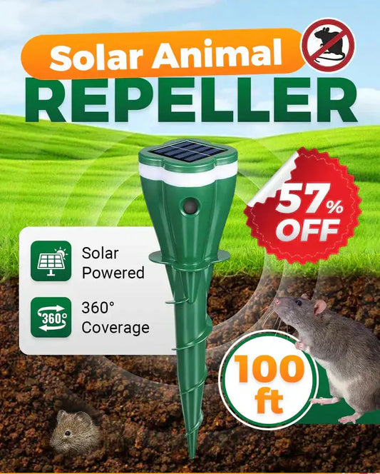 ⏰ 57 % RABATT – NUR NOCH 48 STUNDEN! ☀️💧 Wasserdichter Maulwurfsabwehr – solarbetrieben! 🐭🚫
