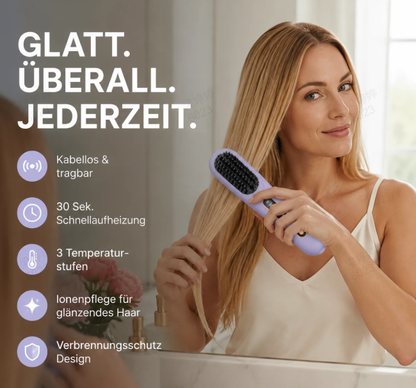 🥳HEISSER SALE 2026🥳💞50.000+ VERKAUFT!👵 Tragbarer, kabelloser Haarglätter-Kamm