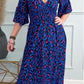 Leopardenkleid mit geraffter Taille