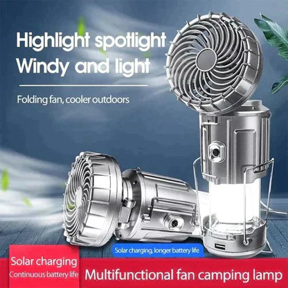 Tragbare LED-Campinglampe mit Ventilator（Sommer-Sonderangebot）