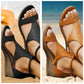 Orthopädische Leder-Absatzsandalen