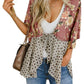 🌸Damenjacke mit Blumenmuster, Rüschen an den Ärmelbündchen und Bindebändern – locker geschnittener, luftiger Cardigan im Boho-Stil