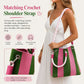 🏆👜 Zeitlich begrenztes Sonderangebot: 50 % Rabatt 🌴 Boho-Handtasche aus gestreiftem Strick für Damen – handgefertigte Sommer-Strand-Umhängetasche