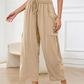 💃 55% Rabatt🔥Freizeithose aus Leinen mit weitem Bein für Damen👖