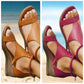Orthopädische Leder-Absatzsandalen