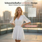 👗 50% RABATT! ✨ Schickes Kleid mit V-Ausschnitt & Spitzenausschnitten – Feminin & luftig – Perfekt für Sommer, Hochzeit oder romantische Abende – eleganter Blickfang mit feinen Details 🌸