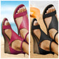 Orthopädische Leder-Absatzsandalen