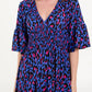 Leopardenkleid mit geraffter Taille