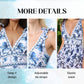 💥 Sonderangebot: 50 % Rabatt 💥 V Neck Lace Up Printed One Piece Swimsuit And Skirt