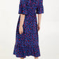 Leopardenkleid mit geraffter Taille