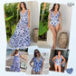 💥 Sonderangebot: 50 % Rabatt 💥 V Neck Lace Up Printed One Piece Swimsuit And Skirt