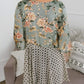 🌸Damenjacke mit Blumenmuster, Rüschen an den Ärmelbündchen und Bindebändern – locker geschnittener, luftiger Cardigan im Boho-Stil