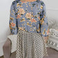 🌸Damenjacke mit Blumenmuster, Rüschen an den Ärmelbündchen und Bindebändern – locker geschnittener, luftiger Cardigan im Boho-Stil