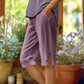 ⏳Zeitlich begrenztes Sonderangebot⏰Einfarbige Caprihose für Damen mit Seitentaschen