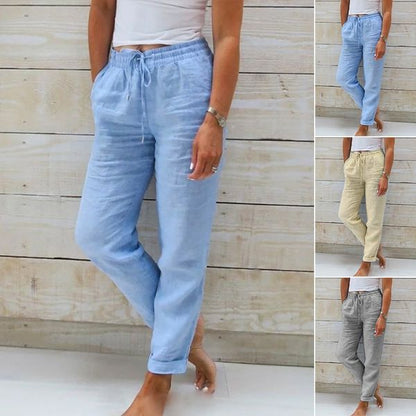 👖 55% RABATT! 🌿 Damenhose aus Baumwolle & Leinen mit Elastischem Bund – Bequem, Atmungsaktiv & Lässiger Look 🥰