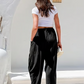 💃 55% Rabatt🔥Freizeithose aus Leinen mit weitem Bein für Damen👖