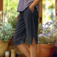 ⏳Zeitlich begrenztes Sonderangebot⏰Einfarbige Caprihose für Damen mit Seitentaschen