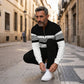 ⌛ Nur noch 3 Tage – 50 % auf alles! ⏰Herren-Set: Pullover mit grafischem Druck und Hose