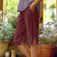 ⏳Zeitlich begrenztes Sonderangebot⏰Einfarbige Caprihose für Damen mit Seitentaschen