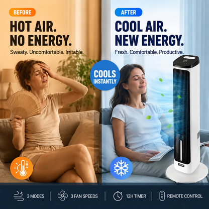 🌀 Tragbarer USB-Turmventilator mit 3 Geschwindigkeitsstufen – kompakt, leistungsstark & vielseitig – perfekt für Büro, Schlafzimmer & unterwegs