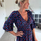 Leopardenkleid mit geraffter Taille
