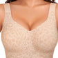 Damen Bügelfreier BH mit Leopardenmuster – 3D-Halt, Memory-Foam & Formgebung | M–5XL