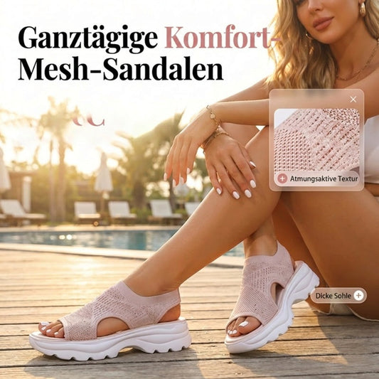 🌺Atmungsaktive Plateau-Sandalen aus Mesh für Damen