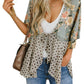 🌸Damenjacke mit Blumenmuster, Rüschen an den Ärmelbündchen und Bindebändern – locker geschnittener, luftiger Cardigan im Boho-Stil