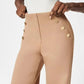 👖53% RABATT! ✨ Hoch Elastische Hose mit Knopfverschluss & Weitem Bein – Figurformend, 3 Längen & Superbequem 🏃‍♀️