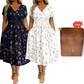🌸👗 Blumiges Kleid mit V-Ausschnitt und Twist-Detail an der Taille – elegant und lässig für alle Anlässe
