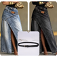✨Damen Denim-Maxirock mit mehrlagiger Taille