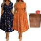 🌸👗 Blumiges Kleid mit V-Ausschnitt und Twist-Detail an der Taille – elegant und lässig für alle Anlässe