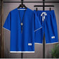 Herren 2-teiliges Set aus Waffelstoff: Kurzarm-T-Shirt & Shorts