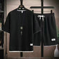 Herren 2-teiliges Set aus Waffelstoff: Kurzarm-T-Shirt & Shorts