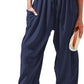 💃 55% Rabatt🔥Freizeithose aus Leinen mit weitem Bein für Damen👖