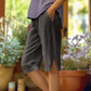 ⏳Zeitlich begrenztes Sonderangebot⏰Einfarbige Caprihose für Damen mit Seitentaschen