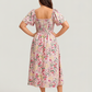 👗⏰ SOMMER HEISSER VERKAUF: 50% RABATT! Geblümtes Smock-Kleid mit eckigem Ausschnitt und Taschen – Bequem, verspielt & perfekt für warme Tage 🌸✨