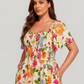 👗⏰ SOMMER HEISSER VERKAUF: 50% RABATT! Geblümtes Smock-Kleid mit eckigem Ausschnitt und Taschen – Bequem, verspielt & perfekt für warme Tage 🌸✨