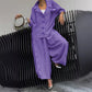2-teiliges Set mit Jacke mit gestreiftem Revers und Hose mit weitem Bein
