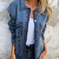 Trendige Langarm-Jacke mit Taschen für Damen