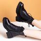 Damen Winterstiefel mit dickem Absatz und warmem Fellfutter