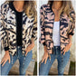 Bomberjacke mit Reißverschluss und Zebra-Print für Damen im Herbst