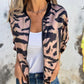 Bomberjacke mit Reißverschluss und Zebra-Print für Damen im Herbst