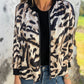 Bomberjacke mit Reißverschluss und Zebra-Print für Damen im Herbst