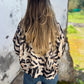 Bomberjacke mit Reißverschluss und Zebra-Print für Damen im Herbst