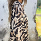 Bomberjacke mit Reißverschluss und Zebra-Print für Damen im Herbst