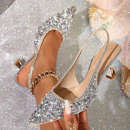 👡💎Slingback-Pumps mit spitzer, geschlossener Spitze für Damen✨