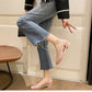 Bequeme und lässige Schuhe mit Cut-outs und hohen Absätzen