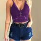 Frauen Floral Spitze Spitze Longline BH Crop Top