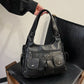 Damen-Tragetasche aus weichem Leder mit mehreren Taschen